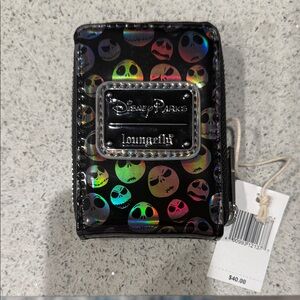 Disney Parks Loungefly Jack Skellington Card Holder Wallet